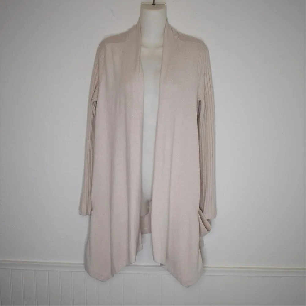 Saturday Sunday by Anthropologie Cardigan Sz S Open Front Longline Draped Duster